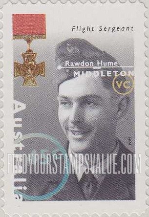 FindYourStampsValue: Famous Australians from World War II: Rawdon Hume Middleton