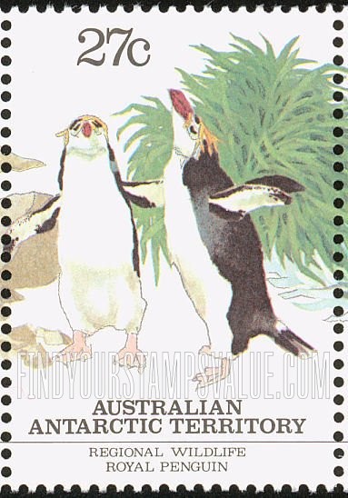 FindYourStampsValue: AUSTRALIAN ANTARCTIC TERRITORY: Royal penguins