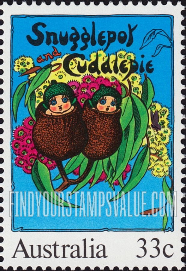 FindYourStampsValue: Illustrations from classic children’s books: Snugglepot and Cuddlepie, by May Gibbs