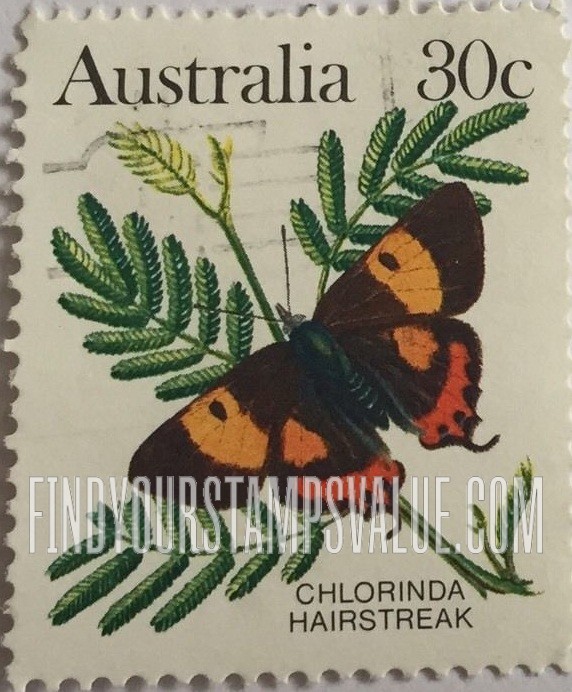 FindYourStampsValue: Chlorinda hairstreak