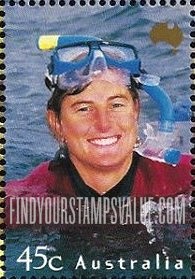 FindYourStampsValue: Faces of Australia: Natasha Bramley, with snorkel gear