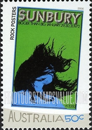 FindYourStampsValue: Rock Posters: Sunbury Rock Festival, 1972