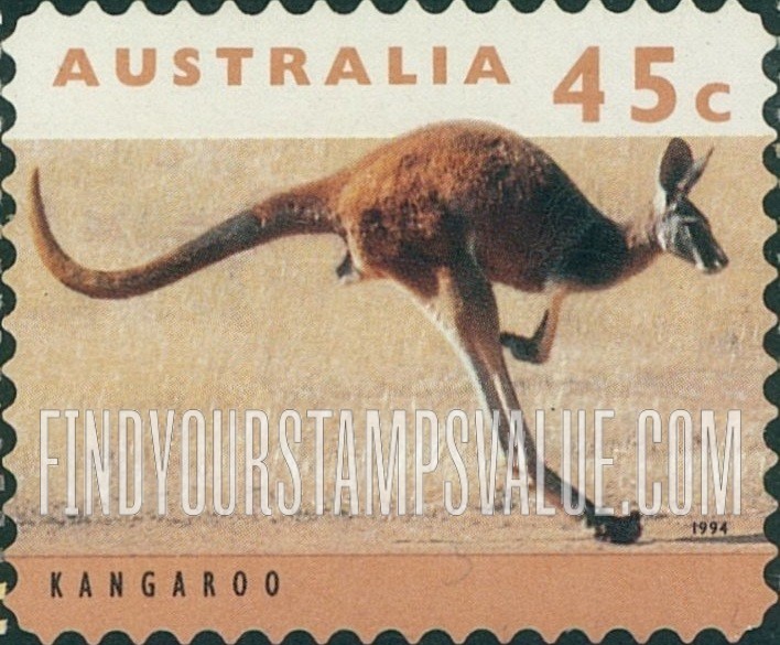 FindYourStampsValue: Threatened Species Type of 1992: Kangaroo