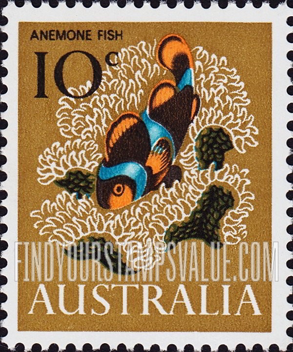 FindYourStampsValue: Anemone fish: Types of 1963-65
