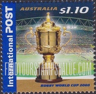 FindYourStampsValue: 2003 Rugby World Cup: Webb Ellis Cup, Telstra Stadium