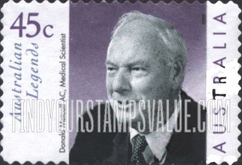 FindYourStampsValue: Australian Legends Type of 1997: Donald Metcalf