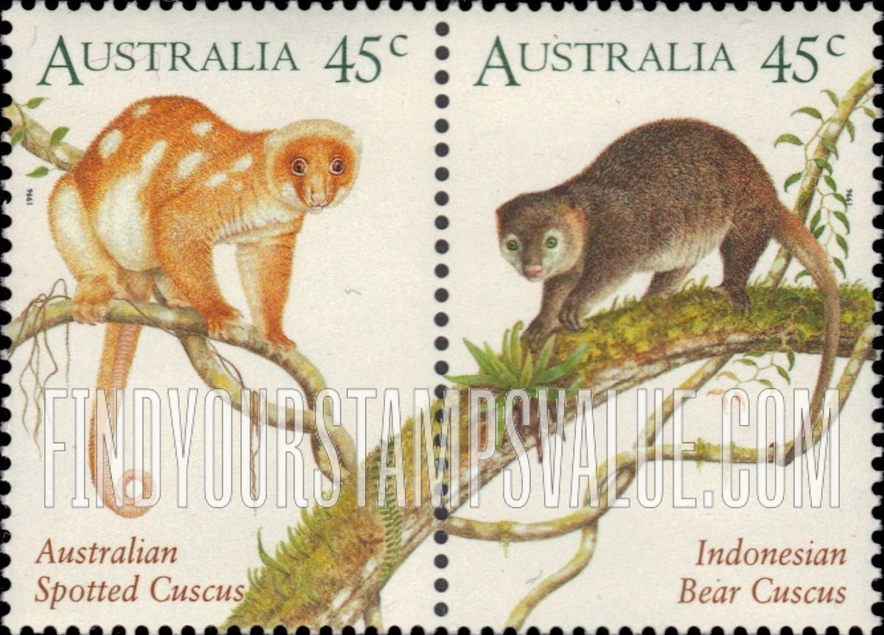 FindYourStampsValue: Australian Spotted Cuscus and Indonesian Bear Cuscus