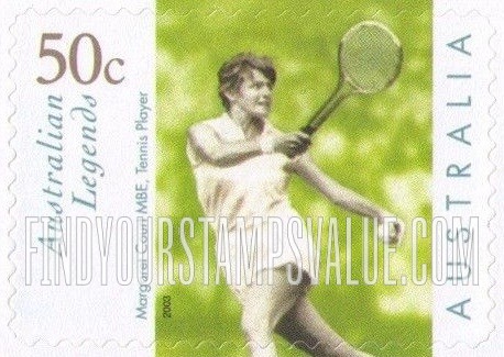 FindYourStampsValue: Australian Legends Type of 1997: Court in action