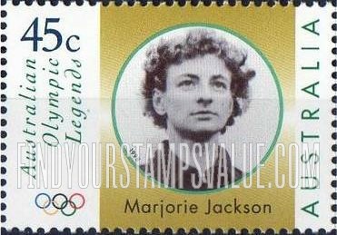 FindYourStampsValue: Legends Type of 1997: Marjorie Jackson