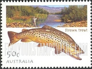 FindYourStampsValue: Fish: Brown trout
