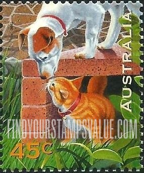 FindYourStampsValue: Pets: Dog, cat, vertical