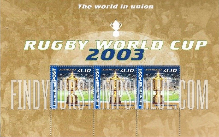 FindYourStampsValue: 2003 Rugby World Cup: Webb Ellis Cup, Telstra Stadium