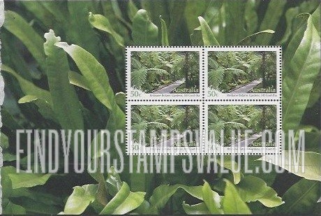 FindYourStampsValue: Botanical Gardens: Brisbane Botanic Gardens, Mt. Coot-tha