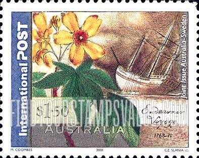 FindYourStampsValue: Daniel Solander (1733-82), Botanist on Endeavour: Cachlospermum gillivraei and Endeavour