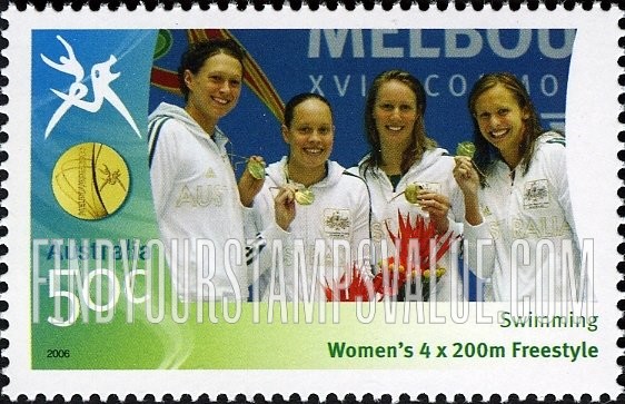 FindYourStampsValue: Medalists at Commonwealth Games: Women’s 4x200m freestyle swim team