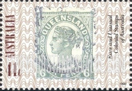 FindYourStampsValue: Penny Black 150th Anniversary: Queensland #111A