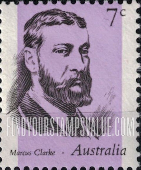 FindYourStampsValue: Famous Australians: Marcus Clarke, writer