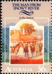 FindYourStampsValue: The Man from Snowy River 1890, Ballad by A.B. Paterson: At the station