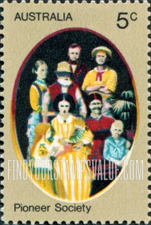 FindYourStampsValue: Pioneer family, vertical