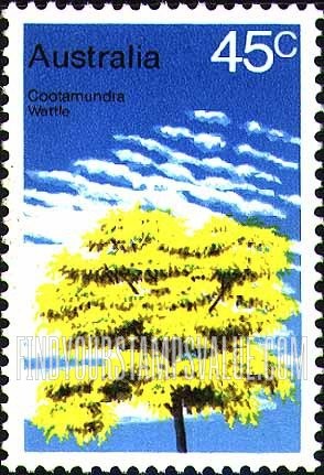 FindYourStampsValue: Australian trees: Cootamundra wattle