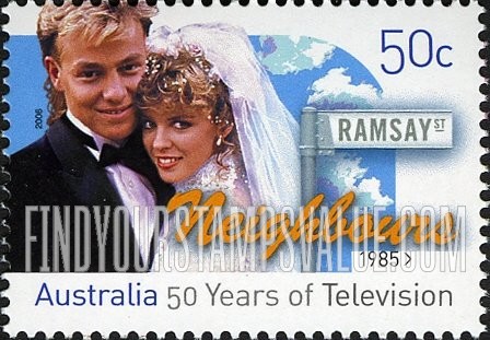 FindYourStampsValue: Television in Australia, 50th Anniversary: Neighbours