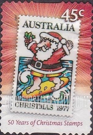 FindYourStampsValue: Christmas: Surfing Santa