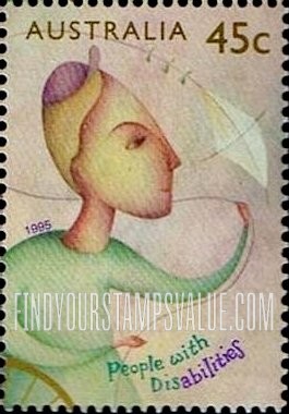 FindYourStampsValue: People with Disabilities: Person flying kite from wheelchair