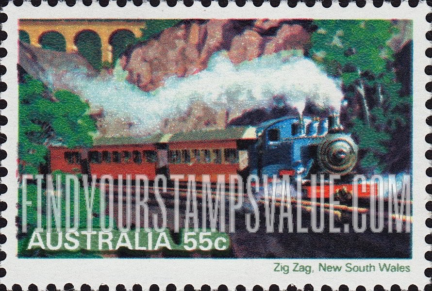 FindYourStampsValue: Australian steam locomotives: Zig Zag
