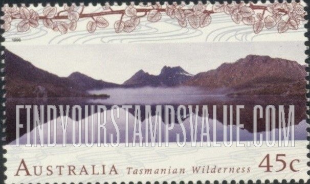FindYourStampsValue: Australian World Heritage Sites Type of 1993: Tasmanian Wilderness