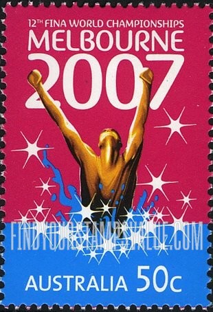 FindYourStampsValue: 12th FINA World Swimming Championships, Melbourne