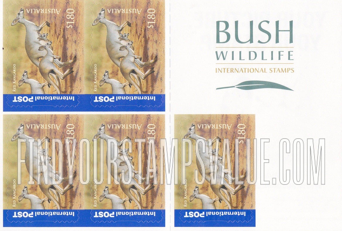 FindYourStampsValue: Bush Wildlife: Red kangaroo