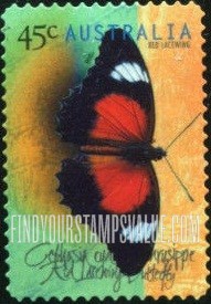 FindYourStampsValue: Butterflies: Red lacewing