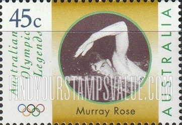 FindYourStampsValue: Legends Type of 1997: Rose swimming