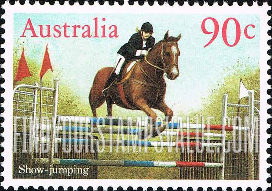 FindYourStampsValue: Horses: Show-jumping