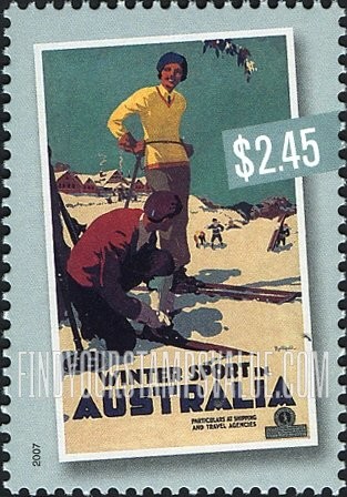 FindYourStampsValue: Travel Posters of the 1930s: Winter Sport, by Northfield