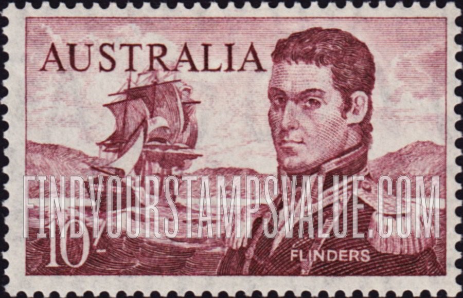 FindYourStampsValue: Matthew Flinders and three-master “Investigator“