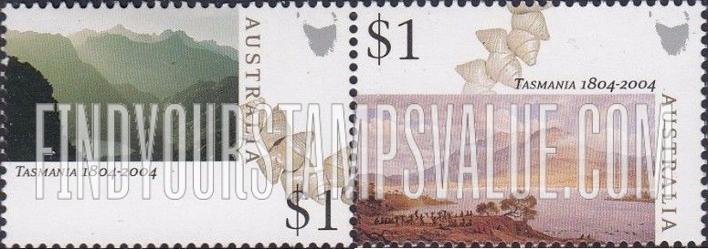 FindYourStampsValue: Settlement of Hobart Town, Tasmania, Bicentennial