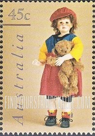 FindYourStampsValue: Doll wearing red hat