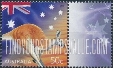 FindYourStampsValue: Kangaroo and Australian Flag