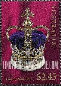 FindYourStampsValue: Coronation of Queen Elizabeth II, 50th Anniversary: St. Edward’s Crown