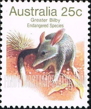 FindYourStampsValue: Greater bilby, vertical