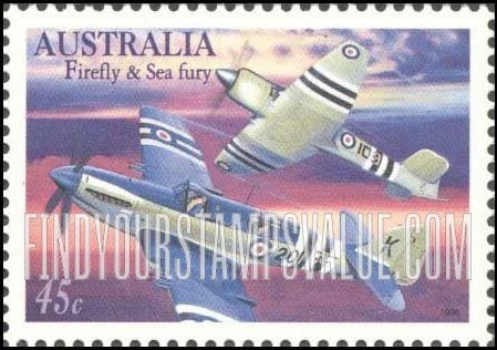FindYourStampsValue: Military Aviation: Firefly, Sea Fury