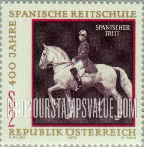 FindYourStampsValue: Spanish Riding School, Vienna, 400th Anniversary: Spanish walk
