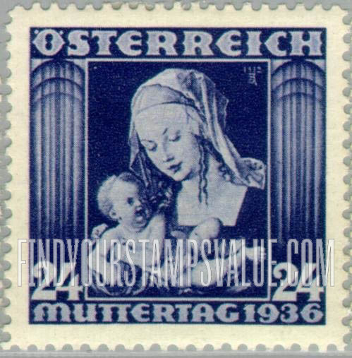 FindYourStampsValue: “Madonna and Child”, after Painting by Dürer