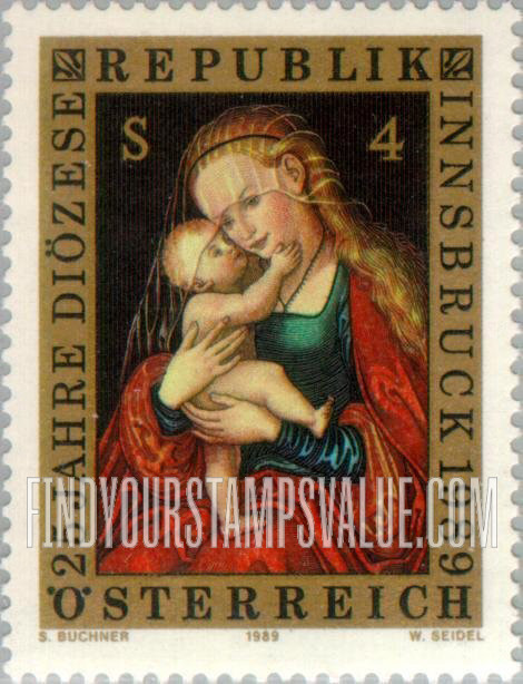 FindYourStampsValue: Madonna and Child, by Lucas Cranach (1472-1553)