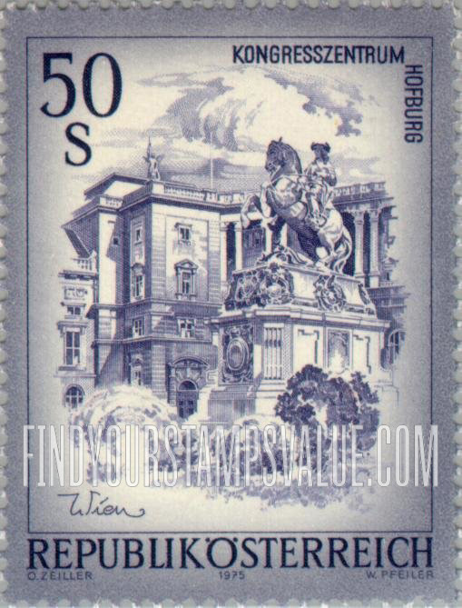 FindYourStampsValue: Hofburg and Prince Eugene Statue, Vienna