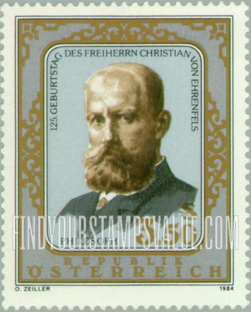 FindYourStampsValue: Christian von Ehrenfels (1859-1932), Philosopher