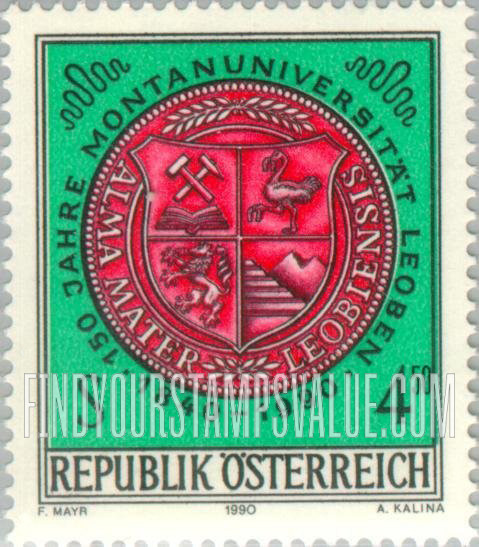 FindYourStampsValue: Mining University, Leoben, 150th Anniversary
