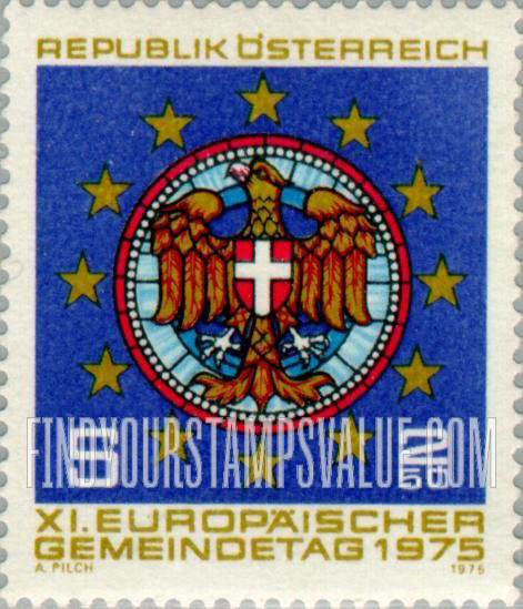 FindYourStampsValue: Stained Glass Window, Vienna City Hall