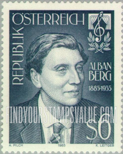 FindYourStampsValue: Alban Berg (1885-1935), Composer